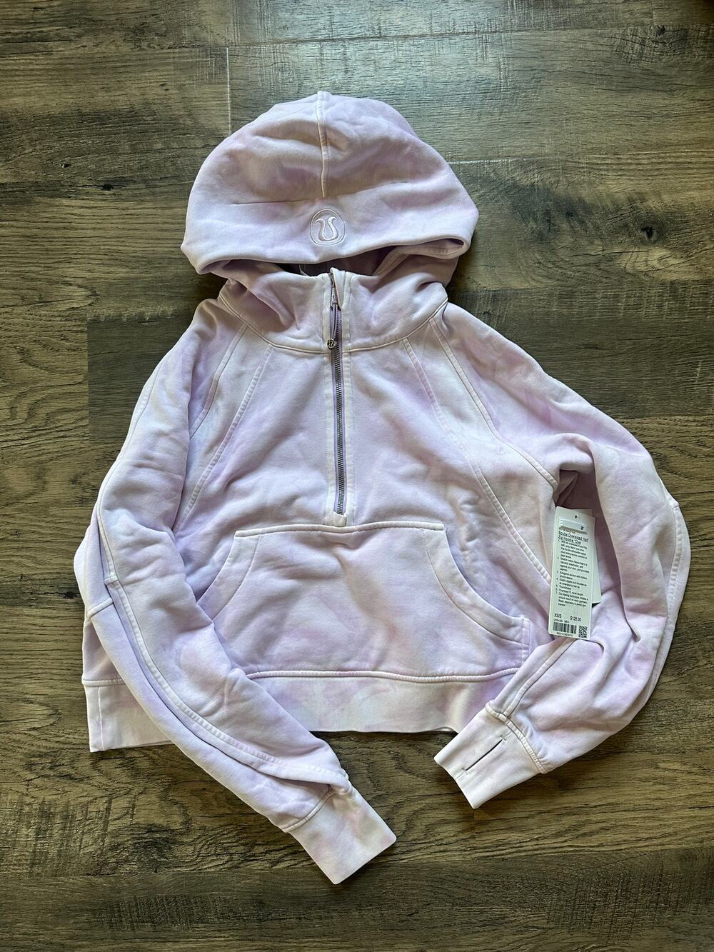 Lululemon Scuba Oversized Half-Zip Hoodie XS/S W3HJZS MDVI Mineral Dye Violet